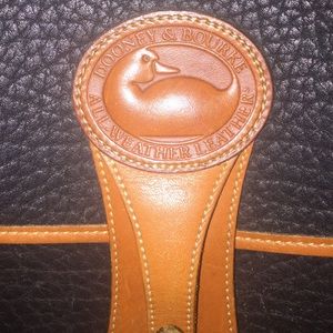 Dooney & Bourke navy pebble leather satchel